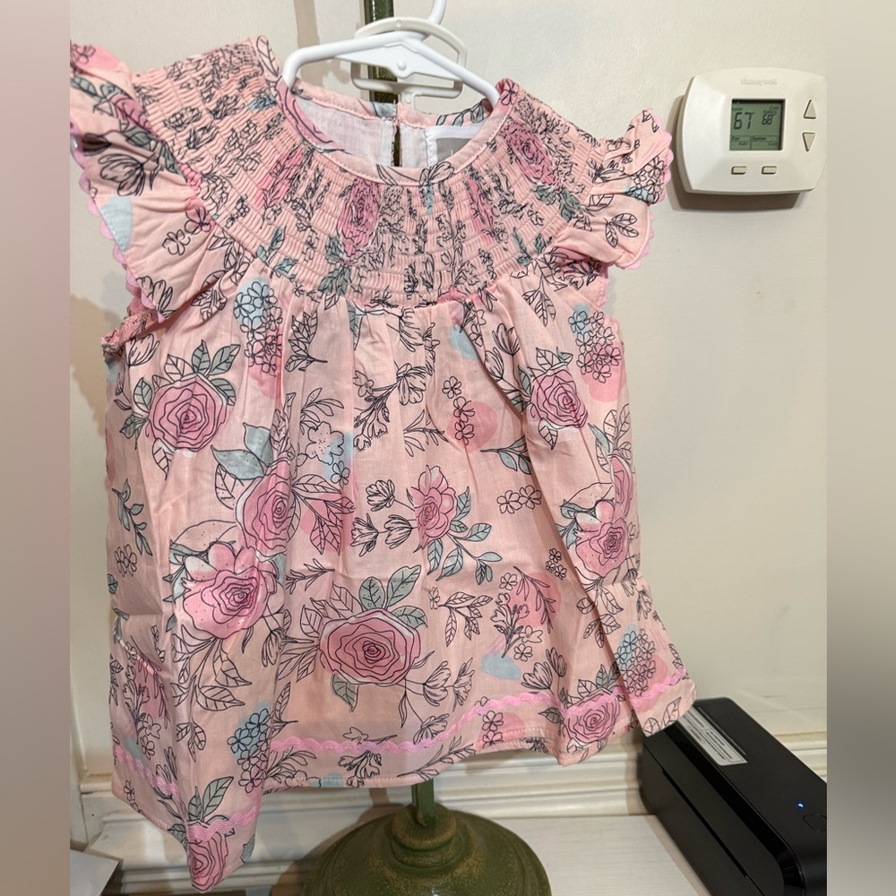 NWT Lil Cactus Smocked Diaper Set